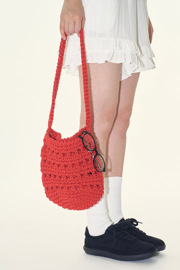 Roti crochet net shoulder bag